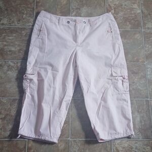 GUC St. Johns Bay Pink Cargo Capris Pants Size 16